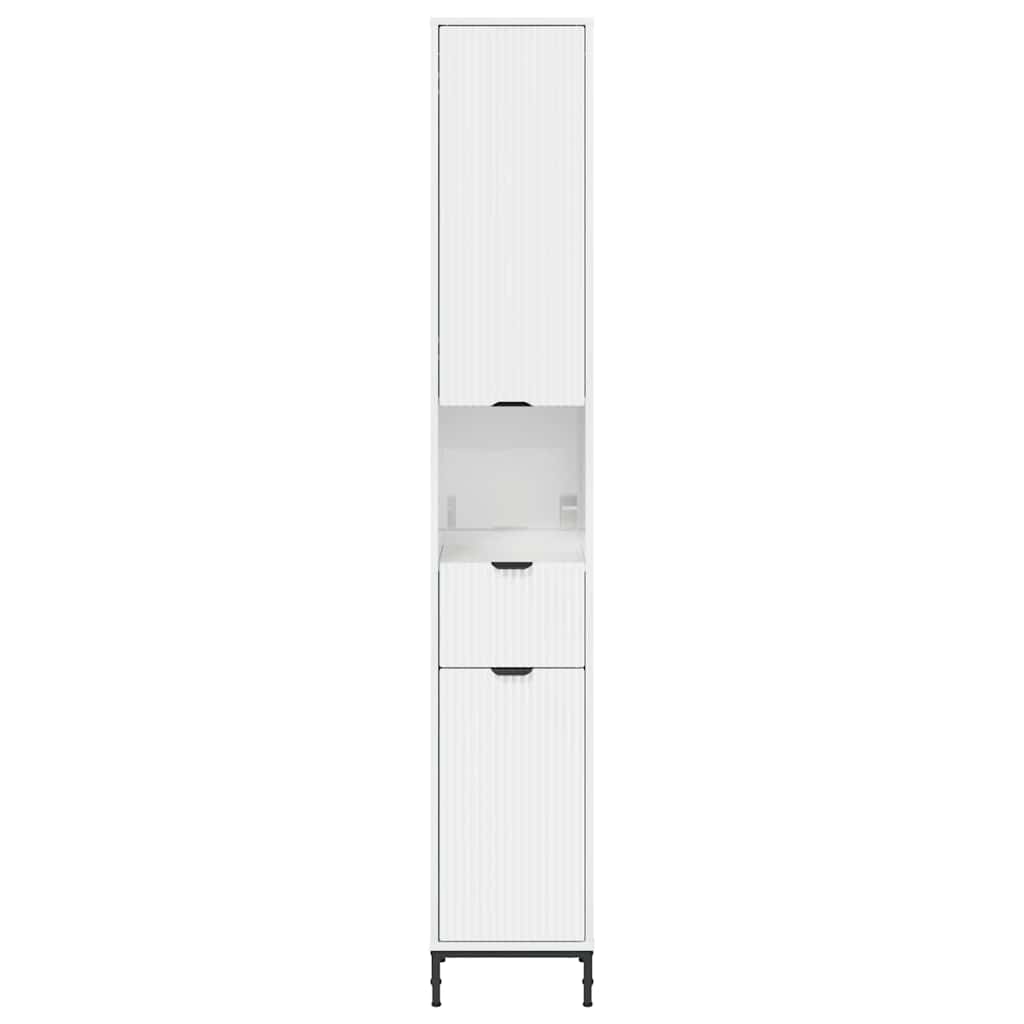 Badkamer Kast met lade Hoogglans wit 31,5 x 33 x 190 cm