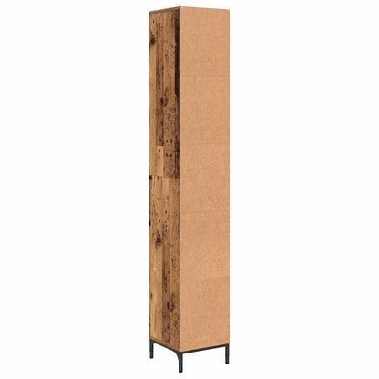 Hoge badkamerkast Oud hout 31.5 x 33 x 190 cm Bewerkt hout