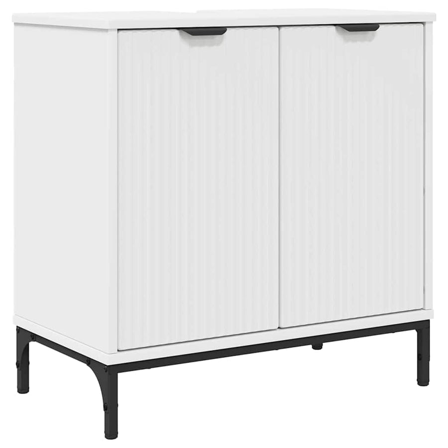 Badkamertenk te kast Wit 60,5 x 33,5 x 61 cm Bewerkt hout