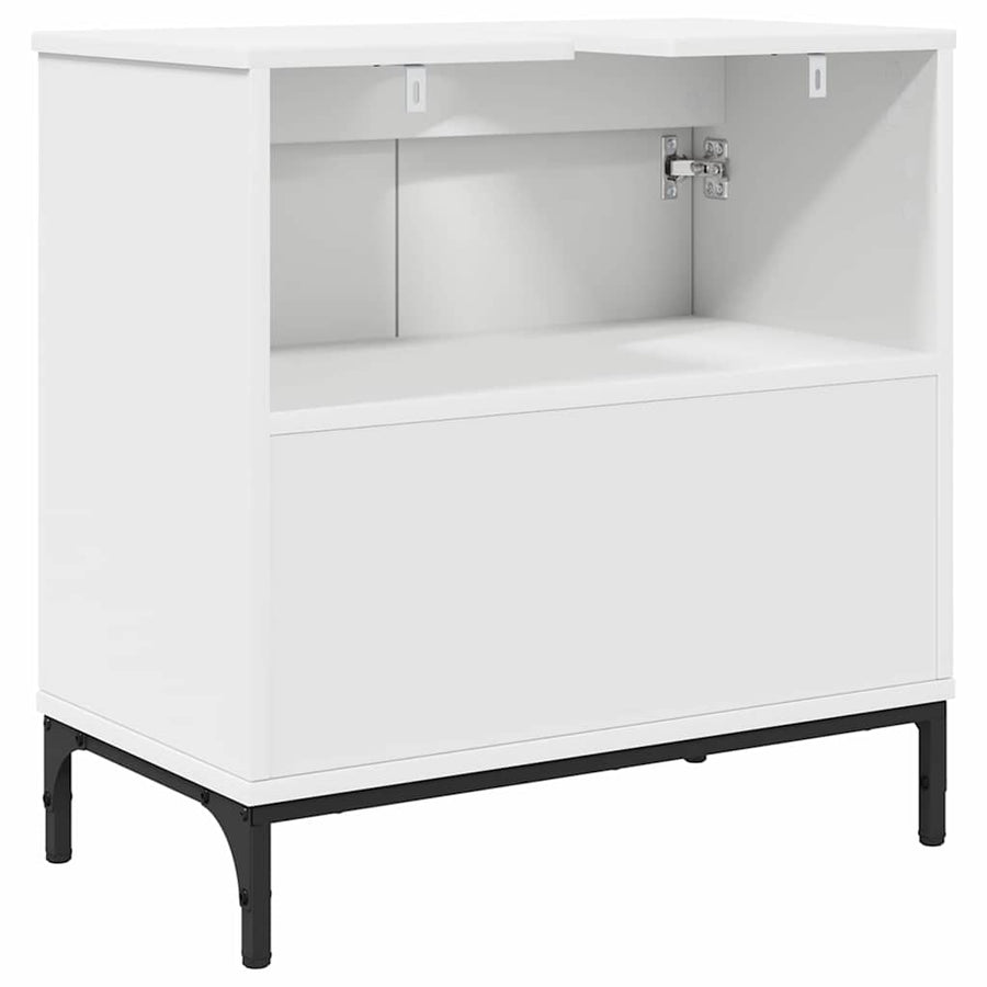 Badkamertenk te kast Wit 60,5 x 33,5 x 61 cm Bewerkt hout