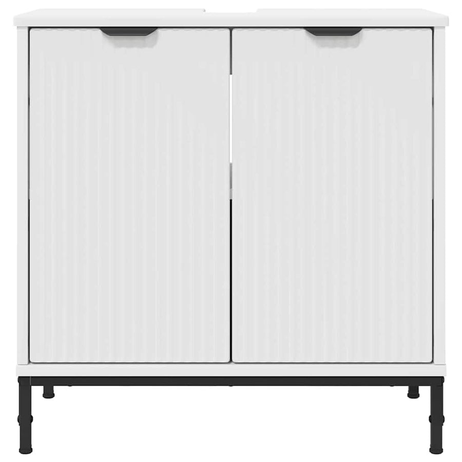 Badkamertenk te kast Wit 60,5 x 33,5 x 61 cm Bewerkt hout