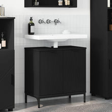 Badkamertenk te kast Zwart 60,5 x 33,5 x 61 cm Bewerkt hout