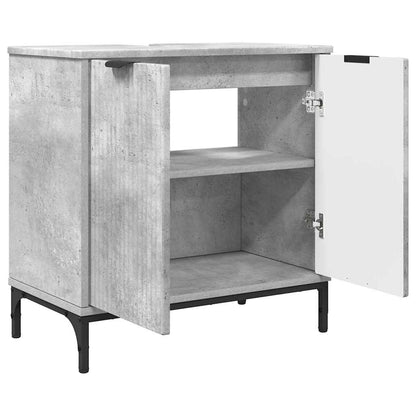 Badkamertenk te kast met opslag Betongrijs 60,5 x 33,5 x 61 cm