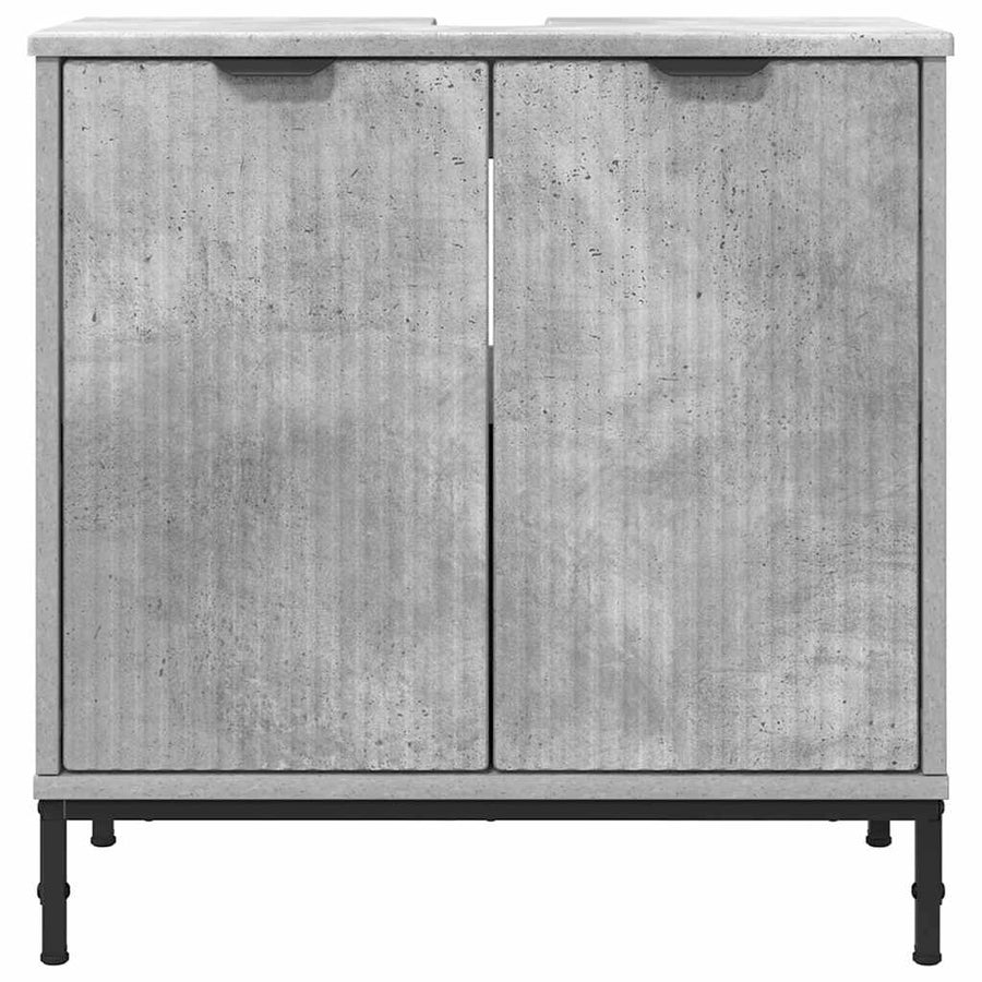 Badkamertenk te kast met opslag Betongrijs 60,5 x 33,5 x 61 cm