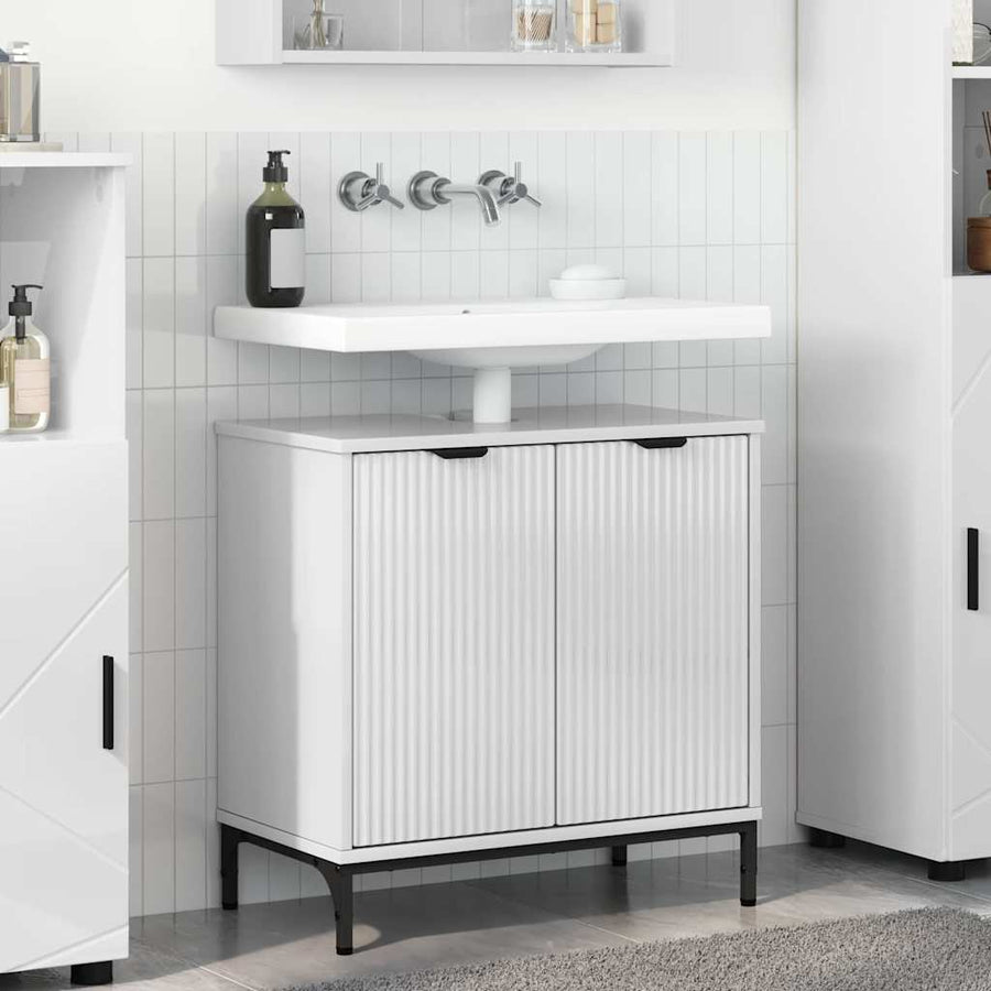 Badkamertenk te kast Hoogglans wit 60,5 x 33,5 x 61 cm
