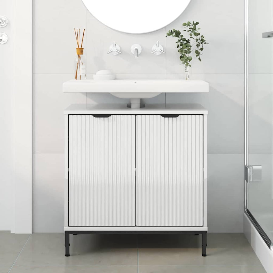 Badkamertenk te kast Hoogglans wit 60,5 x 33,5 x 61 cm
