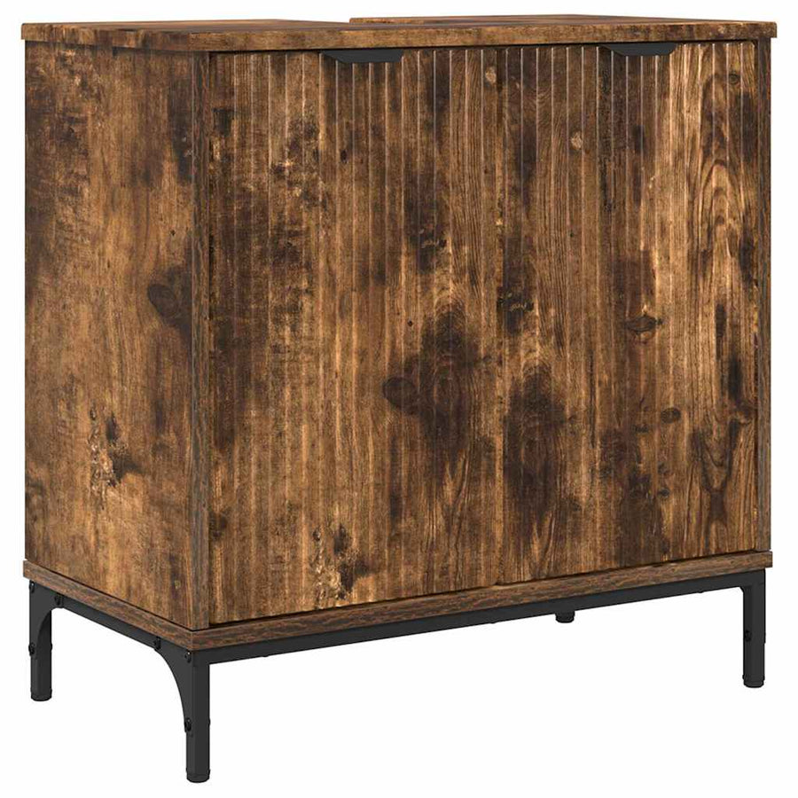 Badkamertenk te kast Gerookt eiken 60,5 x 33,5 x 61 cm