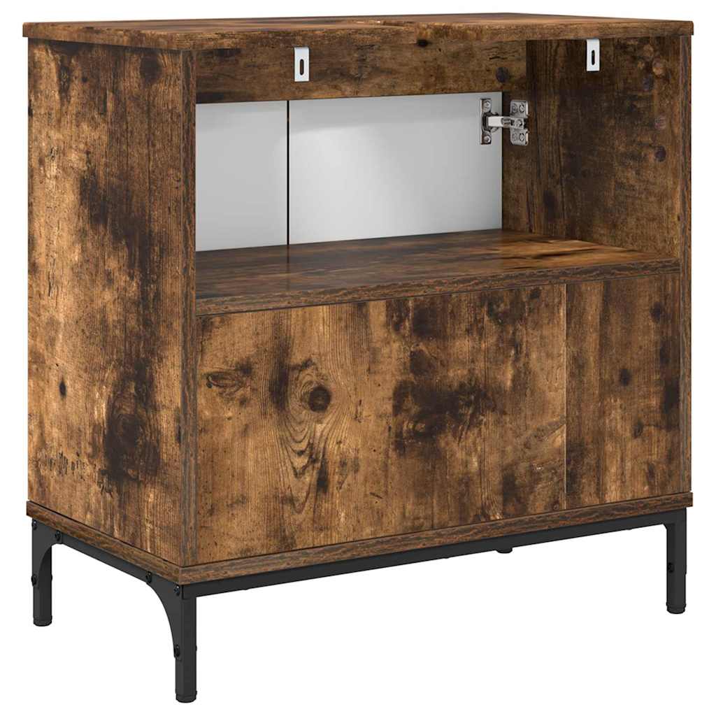Badkamertenk te kast Gerookt eiken 60,5 x 33,5 x 61 cm