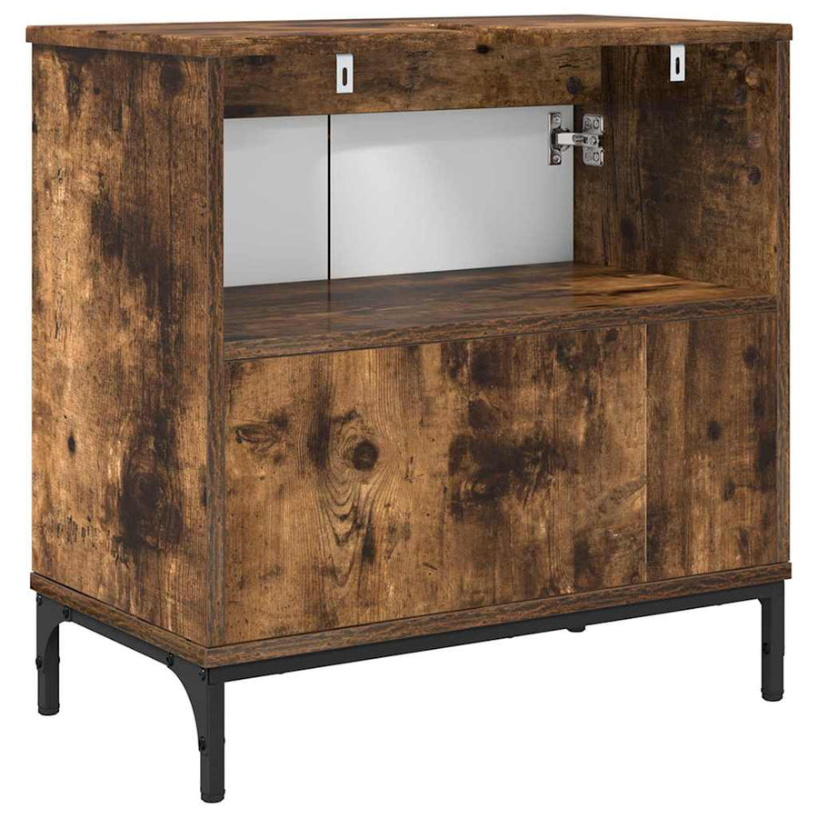 Badkamertenk te kast Gerookt eiken 60,5 x 33,5 x 61 cm