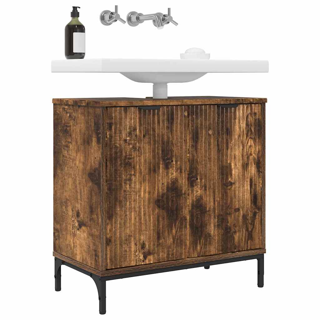 Badkamertenk te kast Gerookt eiken 60,5 x 33,5 x 61 cm
