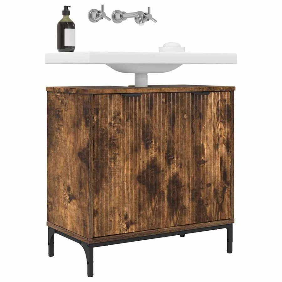 Badkamertenk te kast Gerookt eiken 60,5 x 33,5 x 61 cm
