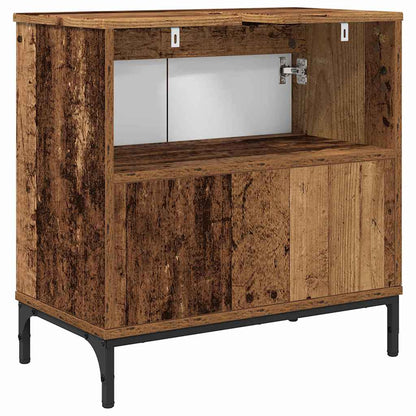 Badkamertenk te kast Oud hout 60,5 x 33,5 x 61 cm Bewerkt hout