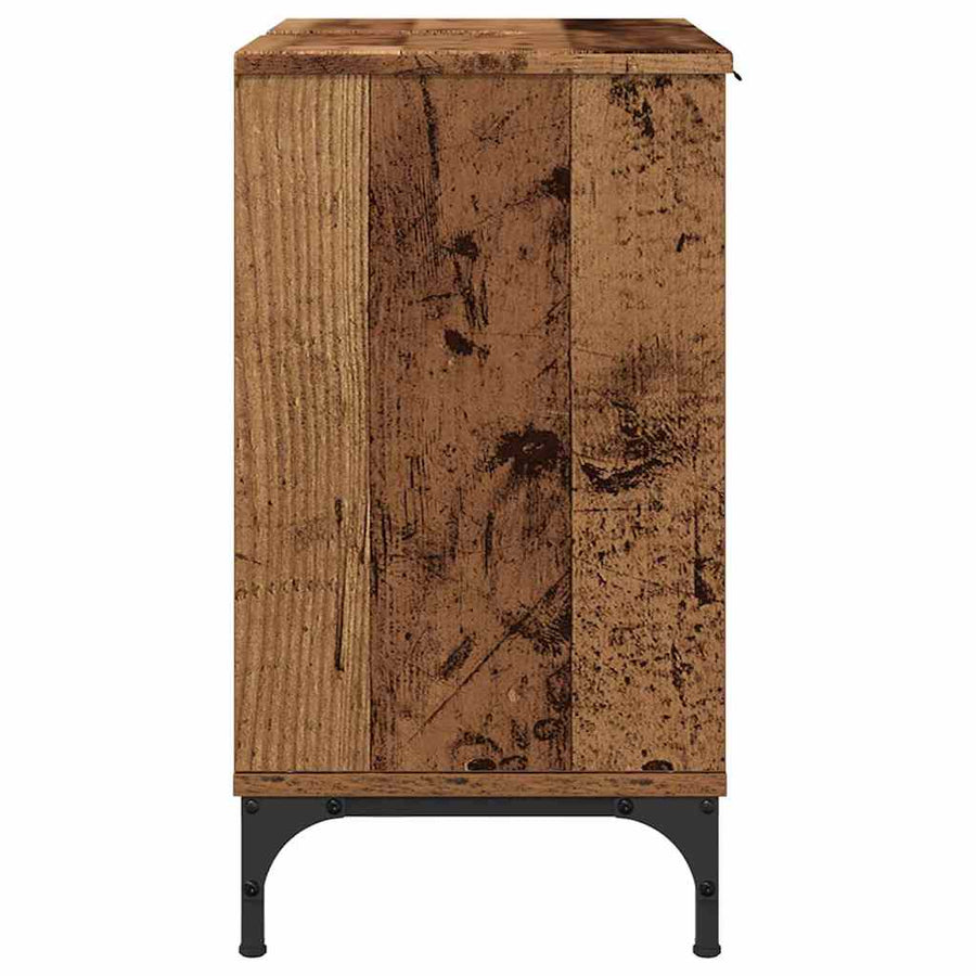 Badkamertenk te kast Oud hout 60,5 x 33,5 x 61 cm Bewerkt hout
