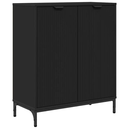 Dressoir 69,5 X 33 X 82 Cm Bewerkt Hout Zwart