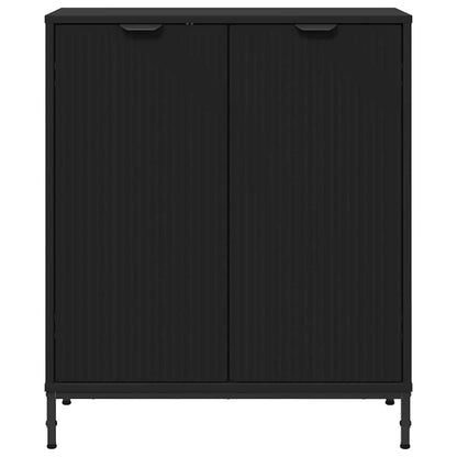 Dressoir 69,5 X 33 X 82 Cm Bewerkt Hout Zwart