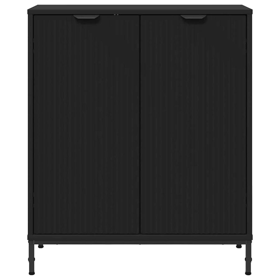 Dressoir 69,5 X 33 X 82 Cm Bewerkt Hout Zwart