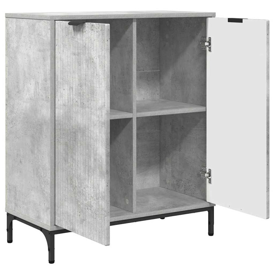 Dressoir Beton Grijs 69,5 x 33 x 82 cm Bewerkt hout