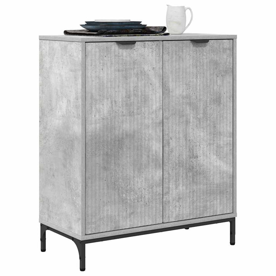 Dressoir Beton Grijs 69,5 x 33 x 82 cm Bewerkt hout