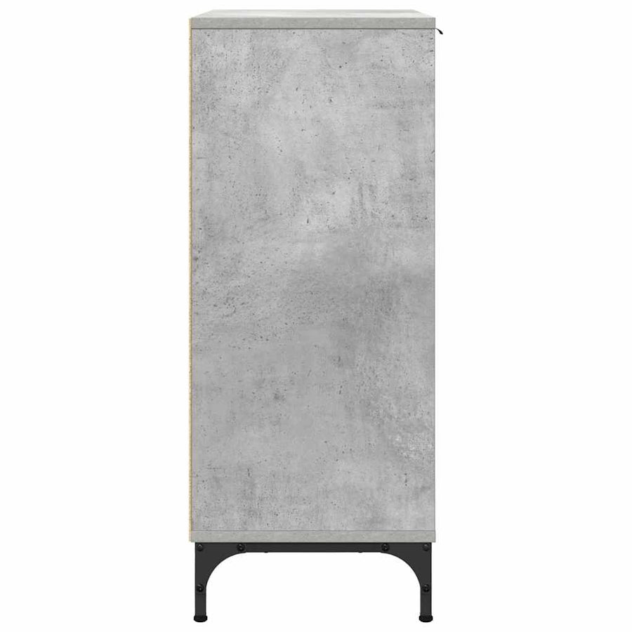 Dressoir Beton Grijs 69,5 x 33 x 82 cm Bewerkt hout