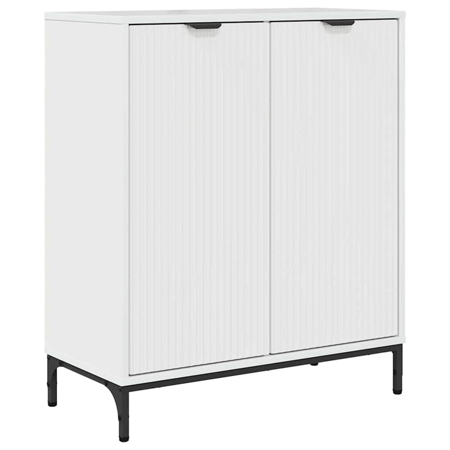 Dressoir Hoogglans wit 69,5 x 33 x 82 cm Bewerkt hout