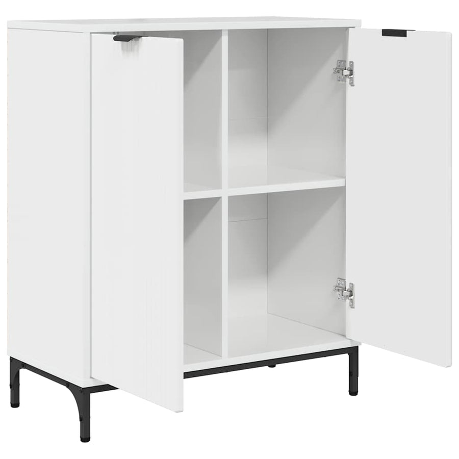 Dressoir Hoogglans wit 69,5 x 33 x 82 cm Bewerkt hout