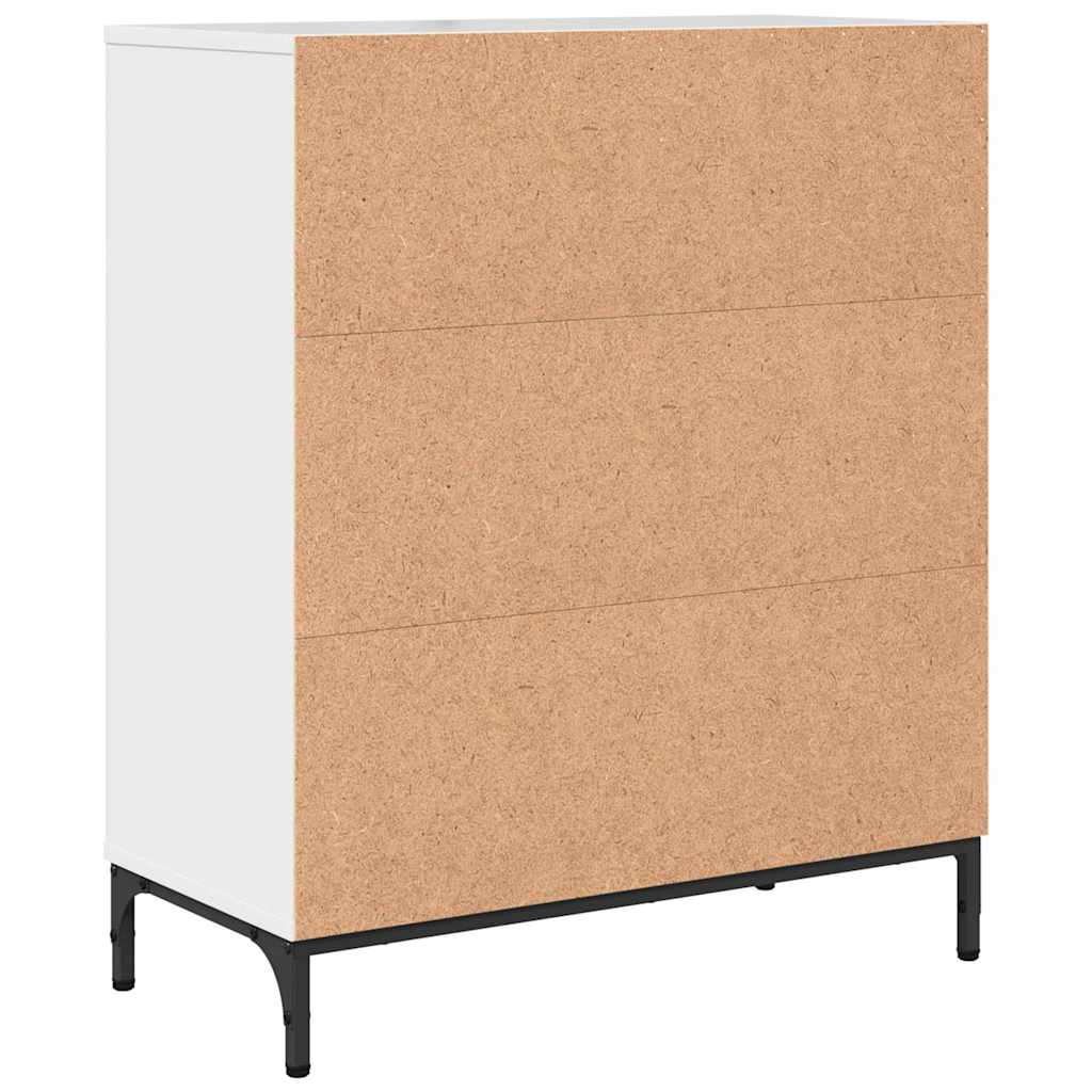 Dressoir Hoogglans wit 69,5 x 33 x 82 cm Bewerkt hout