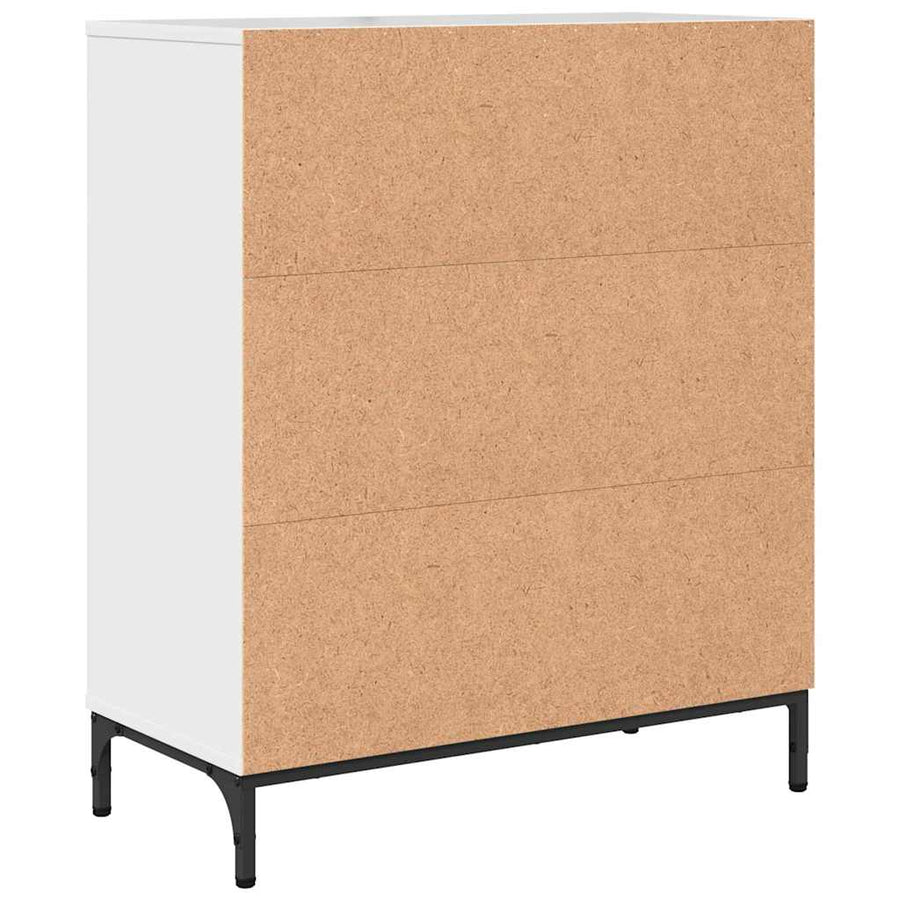 Dressoir Hoogglans wit 69,5 x 33 x 82 cm Bewerkt hout