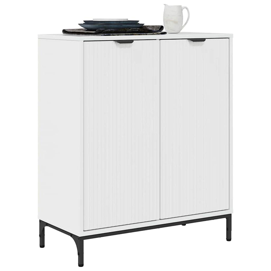 Dressoir Hoogglans wit 69,5 x 33 x 82 cm Bewerkt hout