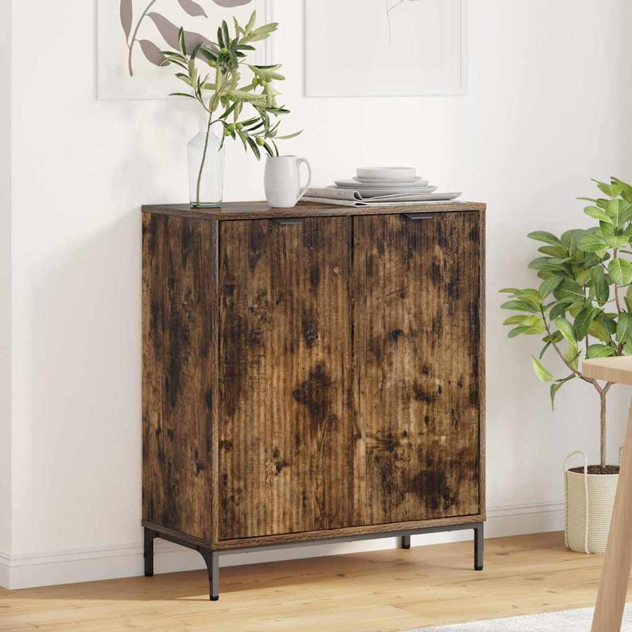 Dressoir Gerookt eiken 69,5 x 33 x 82 cm Bewerkt hout