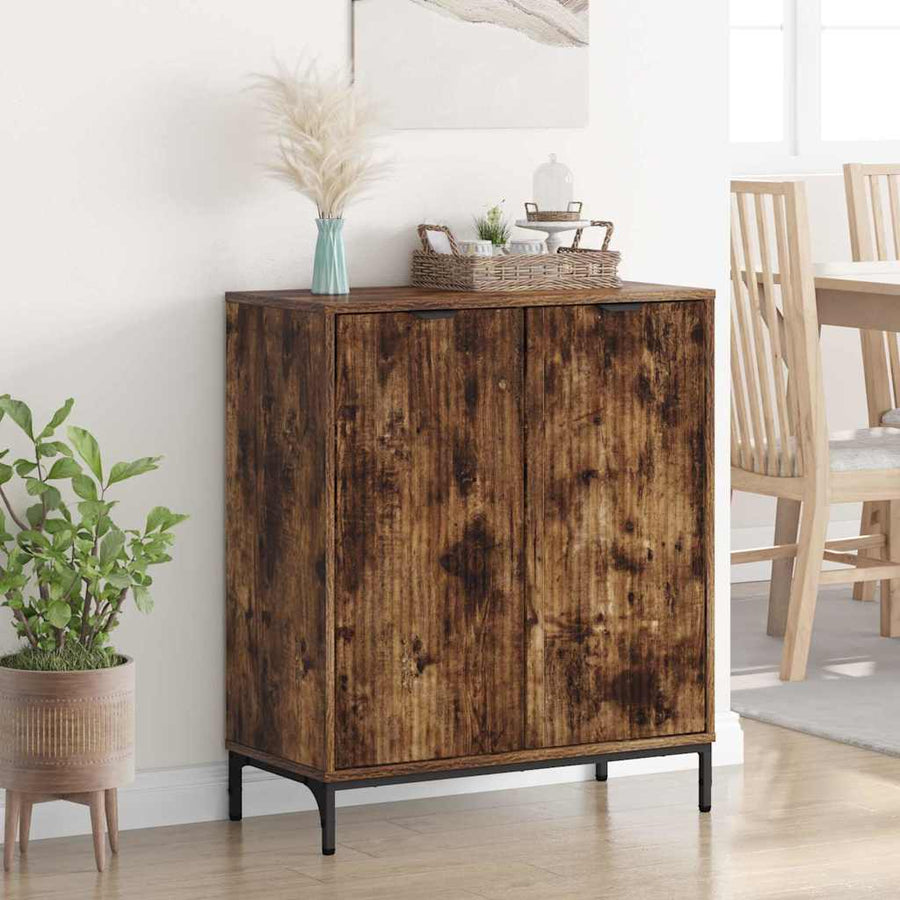 Dressoir Gerookt eiken 69,5 x 33 x 82 cm Bewerkt hout