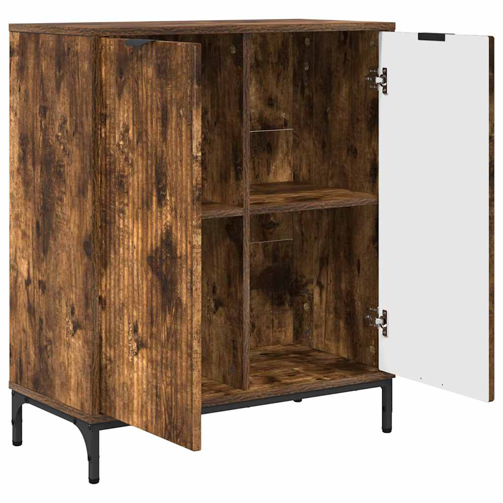 Dressoir Gerookt eiken 69,5 x 33 x 82 cm Bewerkt hout