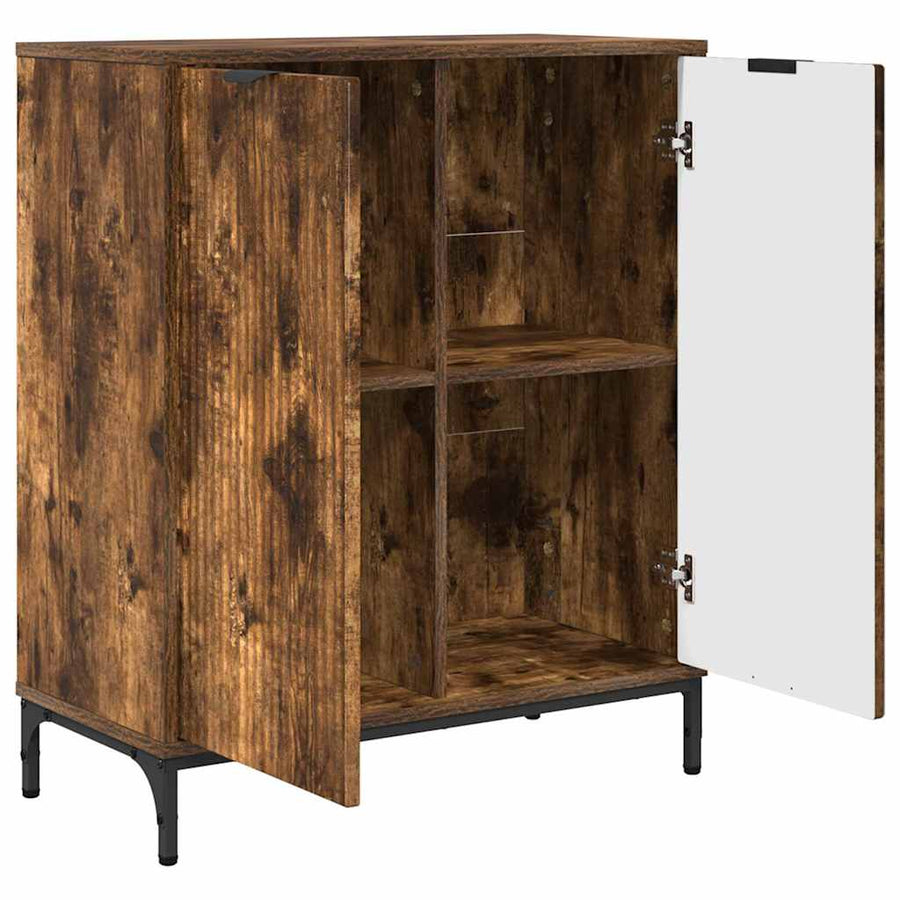 Dressoir Gerookt eiken 69,5 x 33 x 82 cm Bewerkt hout