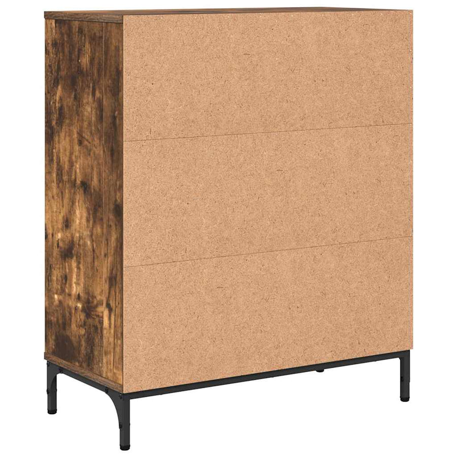 Dressoir Gerookt eiken 69,5 x 33 x 82 cm Bewerkt hout