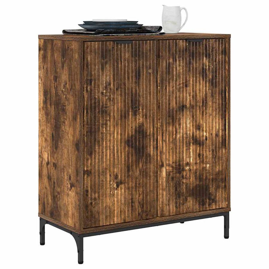 Dressoir Gerookt eiken 69,5 x 33 x 82 cm Bewerkt hout