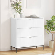Dressoir wit 79,5x33x82 cm bewerkt hout