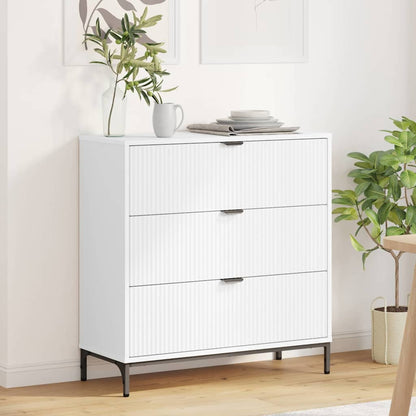 Dressoir met lade Wit 79,5 x 33 x 82 cm Bewerkt hout