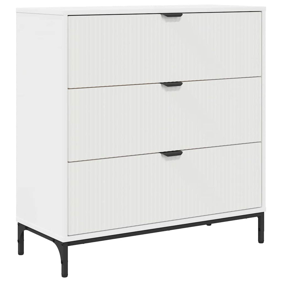 Dressoir met lade Wit 79,5 x 33 x 82 cm Bewerkt hout