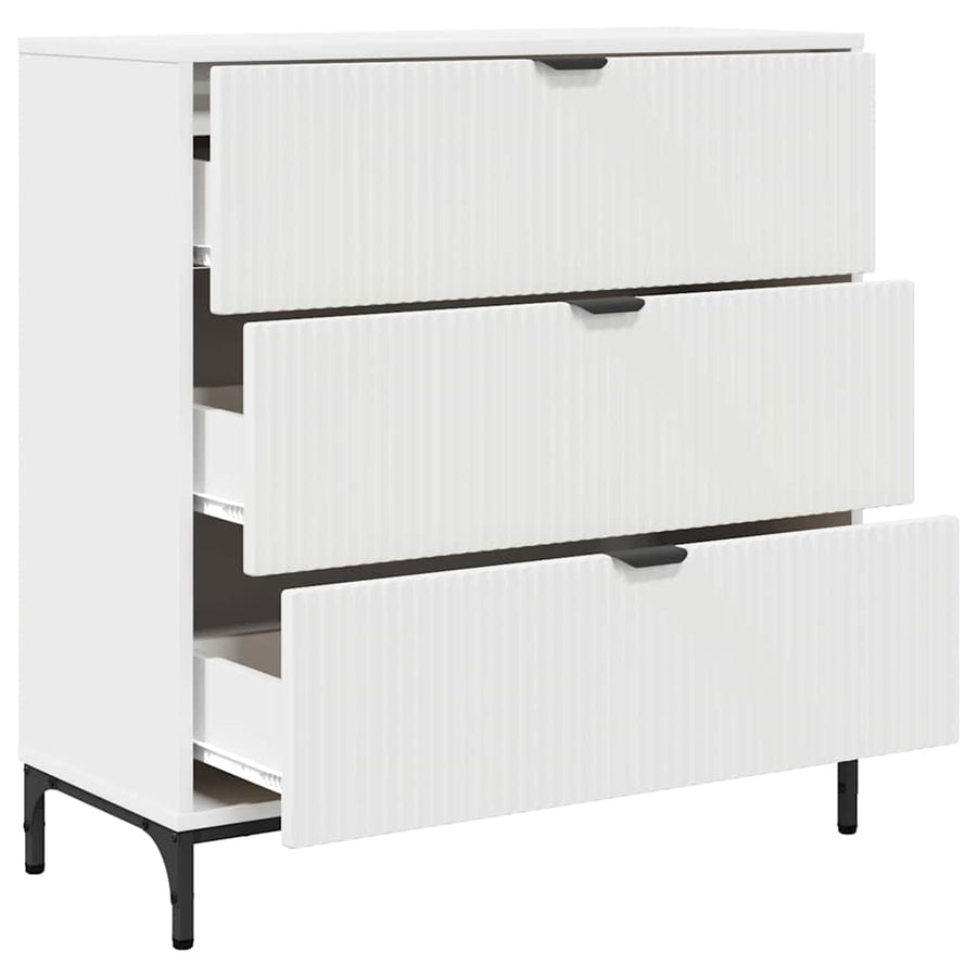 Dressoir met lade Wit 79,5 x 33 x 82 cm Bewerkt hout