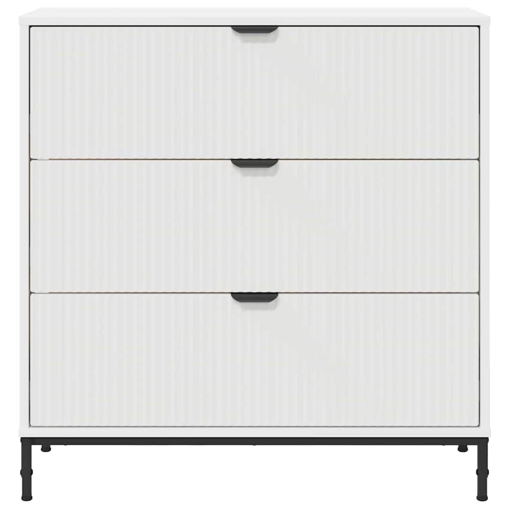 Dressoir met lade Wit 79,5 x 33 x 82 cm Bewerkt hout