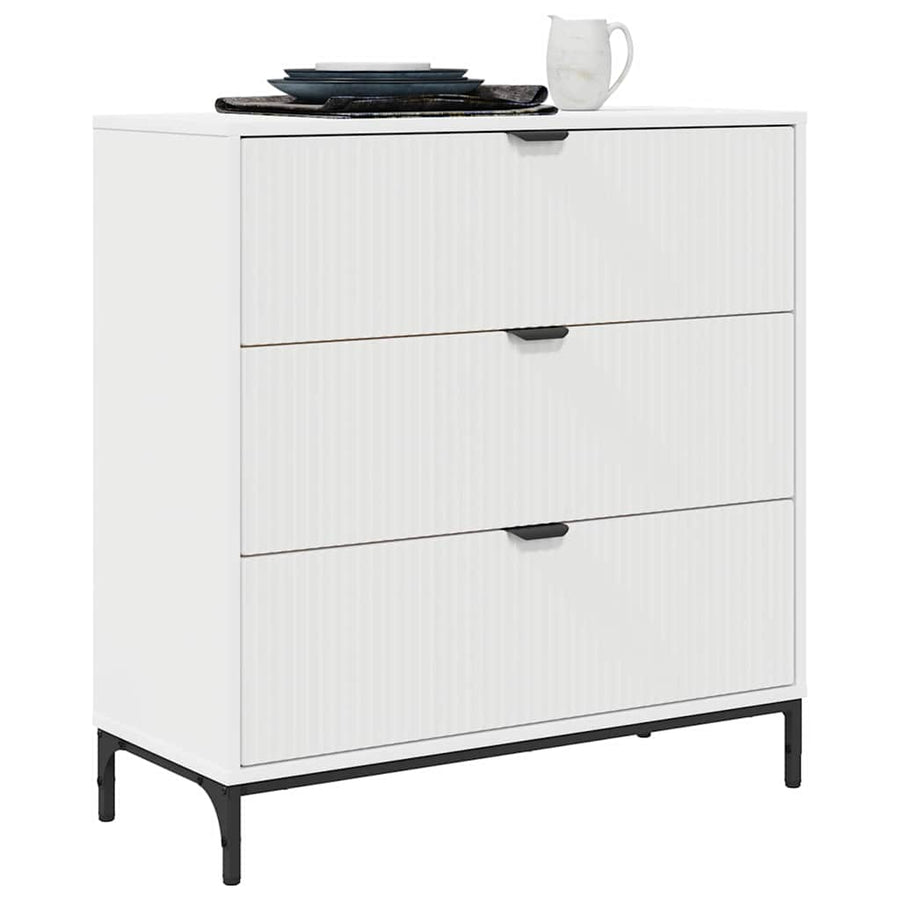 Dressoir met lade Wit 79,5 x 33 x 82 cm Bewerkt hout