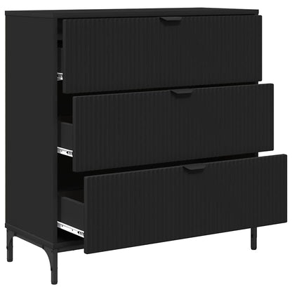 Dressoir met lade Zwart 79,5 x 33 x 82 cm Bewerkt hout