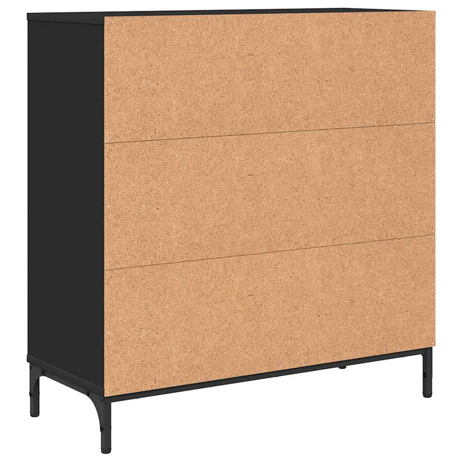 Dressoir met lade Zwart 79,5 x 33 x 82 cm Bewerkt hout