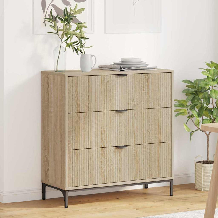Dressoir met lade Sonoma Eiken 79,5 x 33 x 82 cm Bewerkt hout