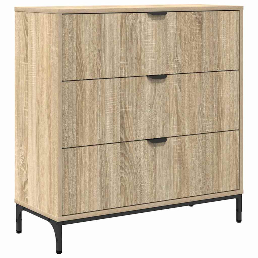 Dressoir met lade Sonoma Eiken 79,5 x 33 x 82 cm Bewerkt hout