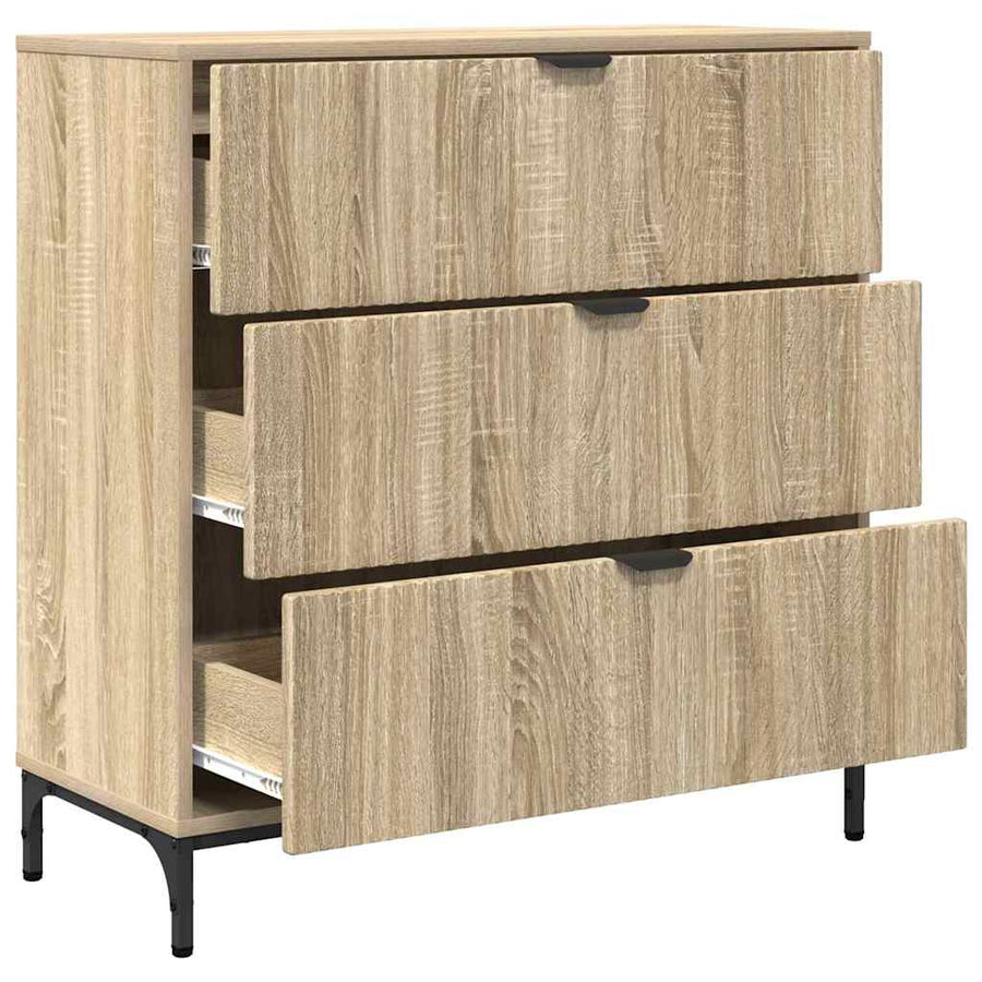 Dressoir met lade Sonoma Eiken 79,5 x 33 x 82 cm Bewerkt hout