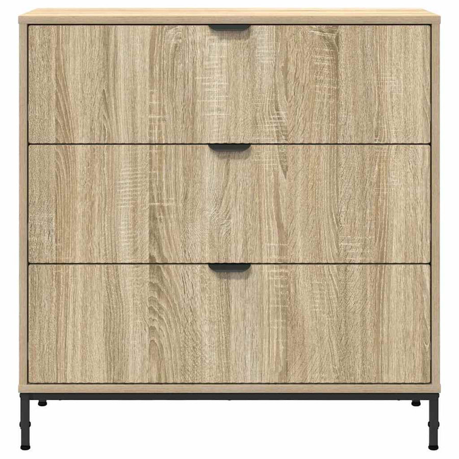 Dressoir met lade Sonoma Eiken 79,5 x 33 x 82 cm Bewerkt hout