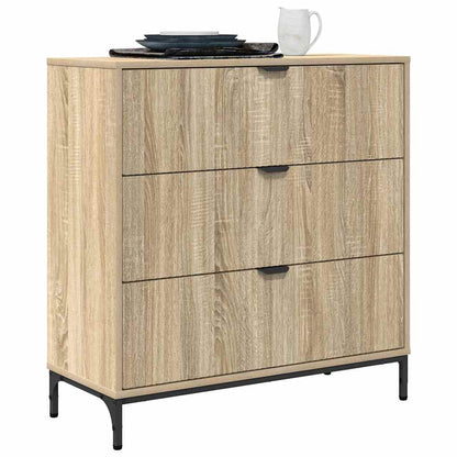 Dressoir met lade Sonoma Eiken 79,5 x 33 x 82 cm Bewerkt hout