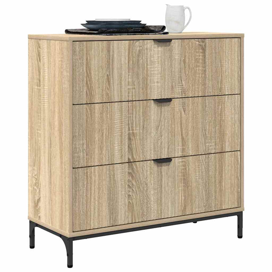 Dressoir met lade Sonoma Eiken 79,5 x 33 x 82 cm Bewerkt hout