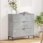Dressoir beton grijs 79,5x33x82 cm bewerkt hout