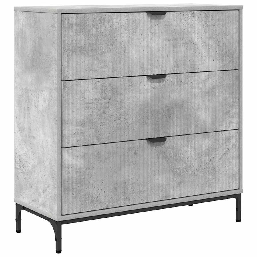 Dressoir met lade Beton Grijs 79,5 x 33 x 82 cm Bewerkt hout